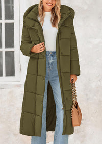 PRETTYGARDEN Women's Winter Long Puffer Coats Hooded Zip Up Casual Thickened Down Jackets Trendy Warm Clothes Outerwear