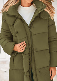 PRETTYGARDEN Women's Winter Long Puffer Coats Hooded Zip Up Casual Thickened Down Jackets Trendy Warm Clothes Outerwear