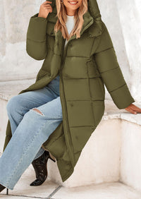 PRETTYGARDEN Women's Winter Long Puffer Coats Hooded Zip Up Casual Thickened Down Jackets Trendy Warm Clothes Outerwear