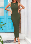 PRETTYGARDEN Women's Casual Maxi Dresses Ribbed Knit Sleeveless Bodycon Elegant Going Out Beach Vacation Clothes