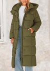 PRETTYGARDEN Women's Winter Long Puffer Coats Hooded Zip Up Casual Thickened Down Jackets Trendy Warm Clothes Outerwear