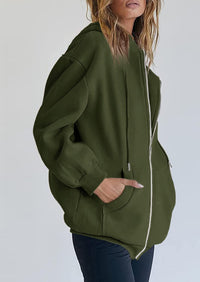 Long Sleeve Zip Up Y2K Hoodies With Pockets