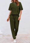 PRETTYGARDEN Two Piece Lounge Sets Jogger Pants Vacation Outfits Travel Airplane Matching Clothes