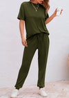 PRETTYGARDEN Two Piece Lounge Sets Jogger Pants Vacation Outfits Travel Airplane Matching Clothes