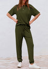 PRETTYGARDEN Two Piece Lounge Sets Jogger Pants Vacation Outfits Travel Airplane Matching Clothes