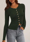PRETTYGARDEN Womens Fall Cardigan Sweaters Lightweight Long Sleeve Button up Ribbed Knit Tops Winter Fashion Clothes