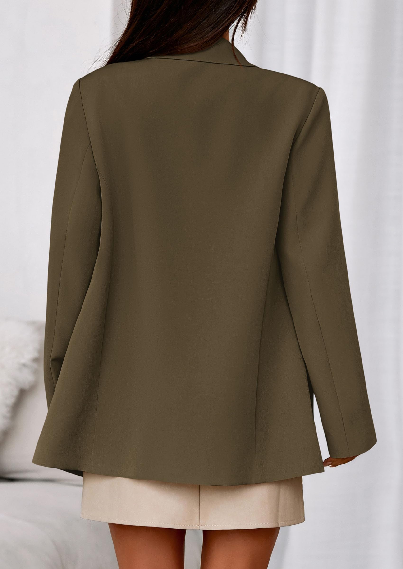 PRETTYGARDEN Fall Blazers for Women Business Casual Long Sleeve Lapel Pockets Dressy Suit Jackets Work Office Clothes PRETTYGARDEN