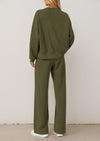 PRETTYGARDEN 2 Piece Sets For Women Fall Trendy Long Sleeve Sweatshirt Wide Leg Pants Loungewear Set Matching Sweatsuit