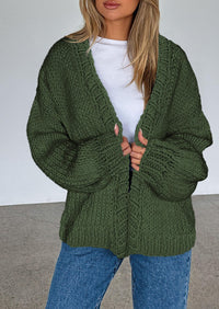 PRETTYGARDEN Cardigan Sweaters for Women Trendy Fall Fashion Long Sleeve Chunky Knit Cardigans Winter Clothing Outfits