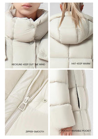 PRETTYGARDEN Women's Winter Long Puffer Coats Hooded Zip Up Casual Thickened Down Jackets Trendy Warm Clothes Outerwear