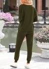 PRETTYGARDEN Lounge Outfit Long Sleeve Crewneck Pullover Tops High Waisted Pants Set Tracksuit