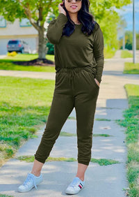 Black Two Pieces Oversized Fall Tracksuit