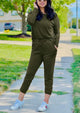 Black Two Pieces Oversized Fall Tracksuit