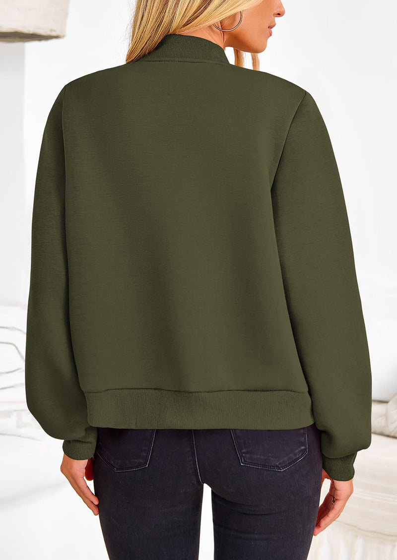 Casual Long Sleeve Button up Lightweight Varsity Bomber Jackets