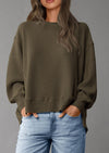 PRETTYGARDEN Oversized Sweatshirt for Women Fashion Crewneck Long Sleeve Pullover Waffle Knit Tops Fall Trendy Clothes