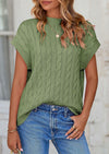 PRETTYGARDEN Women's Sweater Vest Summer Short Sleeve Tops Casual Crewneck Knit Oversized Pullover Trendy Spring Outfits