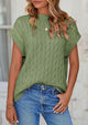 Casual Short Sleeve Crew Neck Knit Pullover Trendy Spring Outfits Sweater Vest
