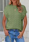 PRETTYGARDEN Women's Sweater Vest Summer Short Sleeve Tops Casual Crewneck Knit Oversized Pullover Trendy Spring Outfits