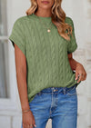 PRETTYGARDEN Women's Sweater Vest Summer Short Sleeve Tops Casual Crewneck Knit Oversized Pullover Trendy Spring Outfits