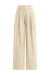 PRETTYGARDEN Women's Summer Elastic High Waisted Work Pants Straight Leg Dressy Business Casual Trousers Slacks Pockets