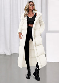 PRETTYGARDEN Women's Winter Long Puffer Coats Hooded Zip Up Casual Thickened Down Jackets Trendy Warm Clothes Outerwear