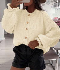 PRETTYGARDEN Womens Cropped Cardigans Trendy PRETTYGARDEN Long Sleeve Cropped Sweaters for Women Ruffle Oversized CardiganRuffle Open Front Chunky Knit Sweater Oversized Button Down Fall Clothes PRETTYGARDEN