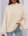 PRETTYGARDEN Women's Fall Oversized Sweaters Chunky Knit Mock Neck Long Sleeve Casual Trendy Pullover Winter Clothes PRETTYGARDEN