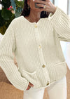 PRETTYGARDEN Cardigan Sweaters for Women Trendy Oversized Knit Chunky Button Cardigans Fall Winter Outfits with Pockets
