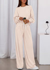 PRETTYGARDEN Womens 2 Piece Sets Long Sleeve Sweatshirt Wide Leg Pants Loose Matching Lounge Set Trendy Fall Outfits