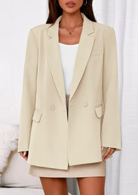 PRETTYGARDEN Fall Blazers for Women Business Casual Long Sleeve Lapel Pockets Dressy Suit Jackets Work Office Clothes PRETTYGARDEN