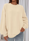 PRETTYGARDEN Sweatshirts for Women Oversized Crewneck Fleece Pullover Long Sleeve Tops Comfy Fall Winter Fashion Outfits