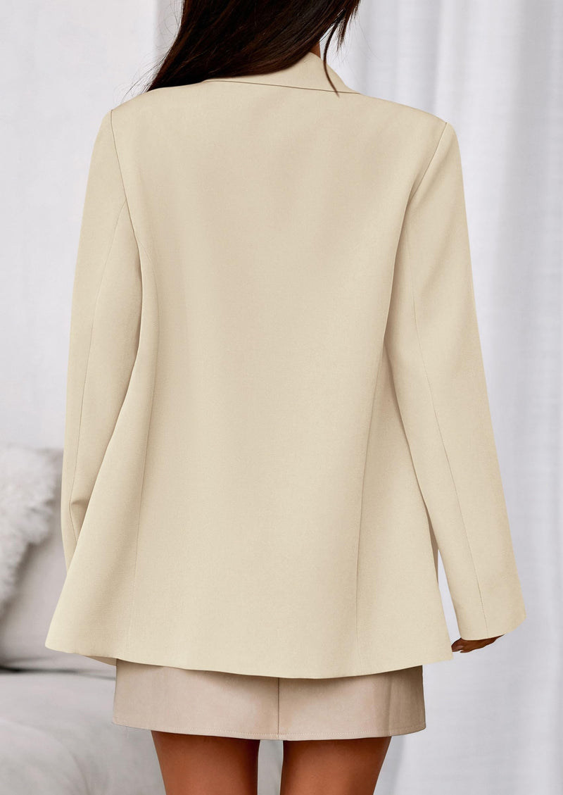 PRETTYGARDEN Fall Blazers for Women Business Casual Long Sleeve Lapel Pockets Dressy Suit Jackets Work Office Clothes PRETTYGARDEN