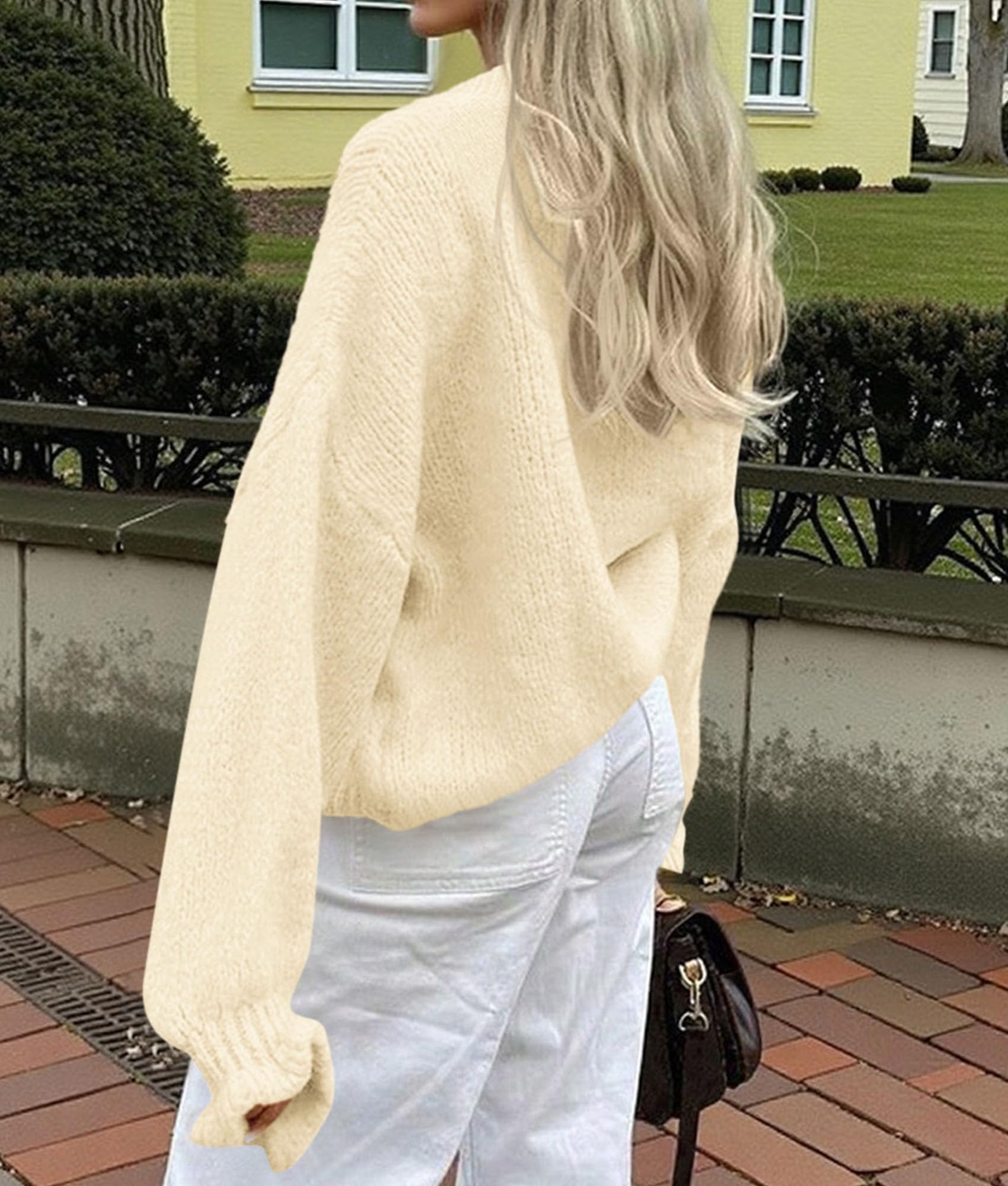 PRETTYGARDEN Womens Cropped Cardigans Trendy PRETTYGARDEN Long Sleeve Cropped Sweaters for Women Ruffle Oversized CardiganRuffle Open Front Chunky Knit Sweater Oversized Button Down Fall Clothes PRETTYGARDEN