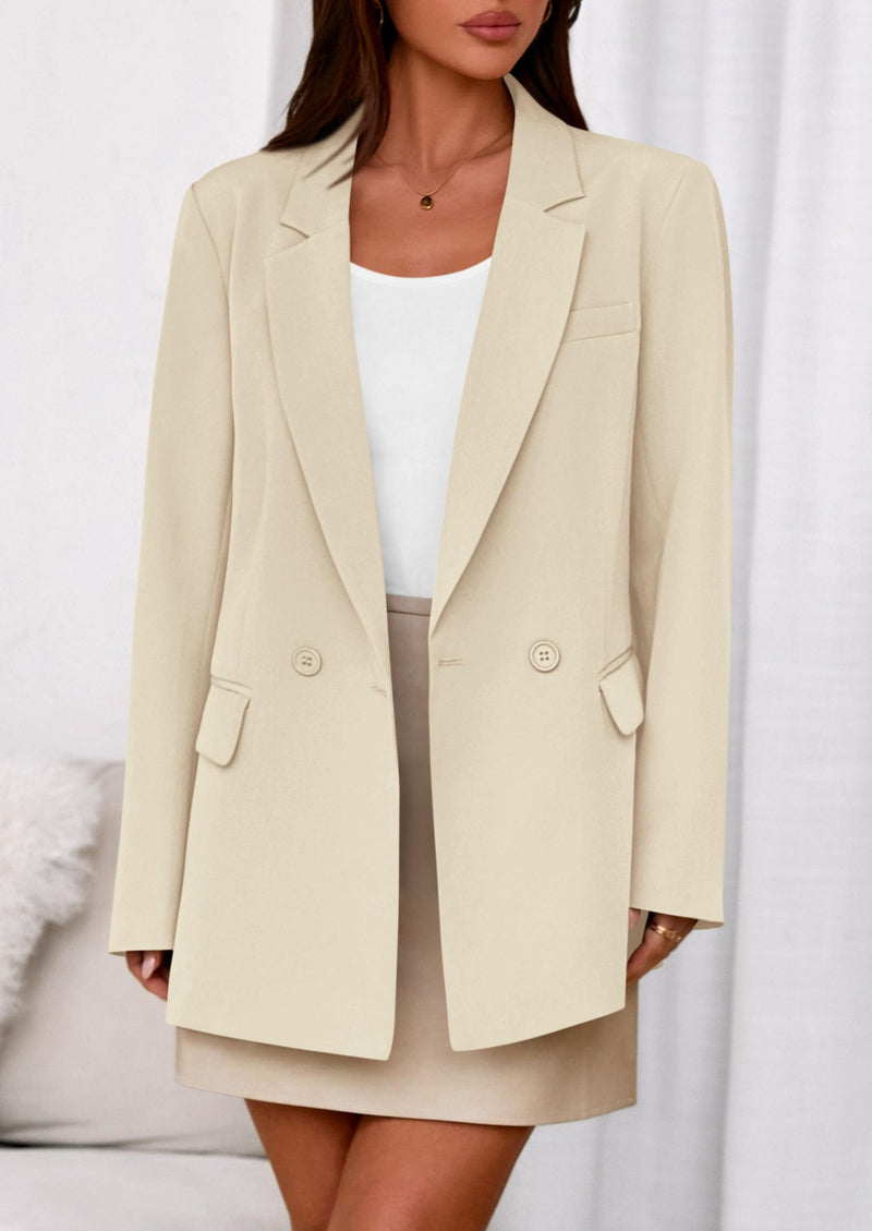 PRETTYGARDEN Fall Blazers for Women Business Casual Long Sleeve Lapel Pockets Dressy Suit Jackets Work Office Clothes PRETTYGARDEN