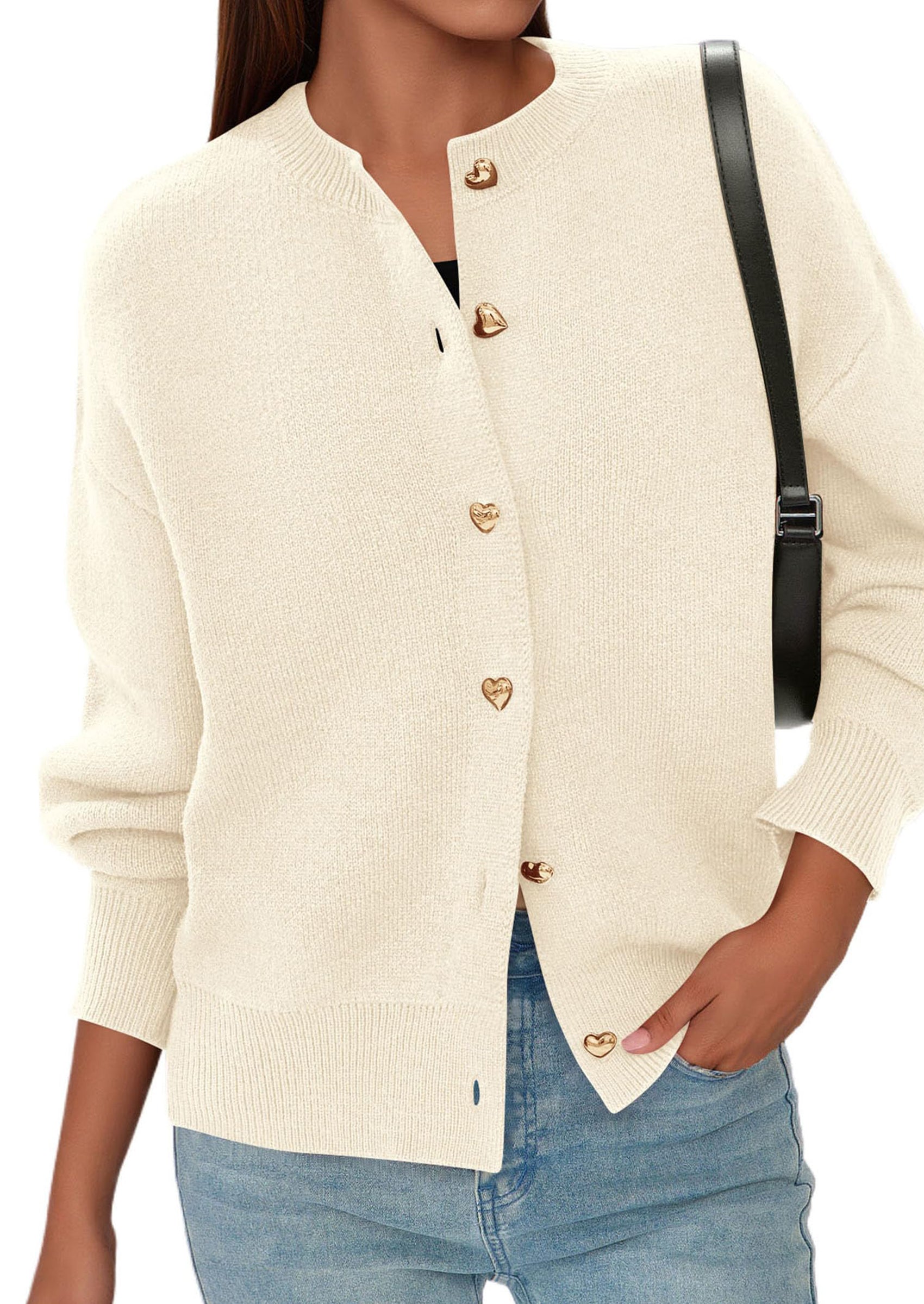 PRETTYGARDEN Cardigan Sweaters for Women Trendy Long Sleeve Open Front Button Down Jacket Fall Clothes Winter Coats