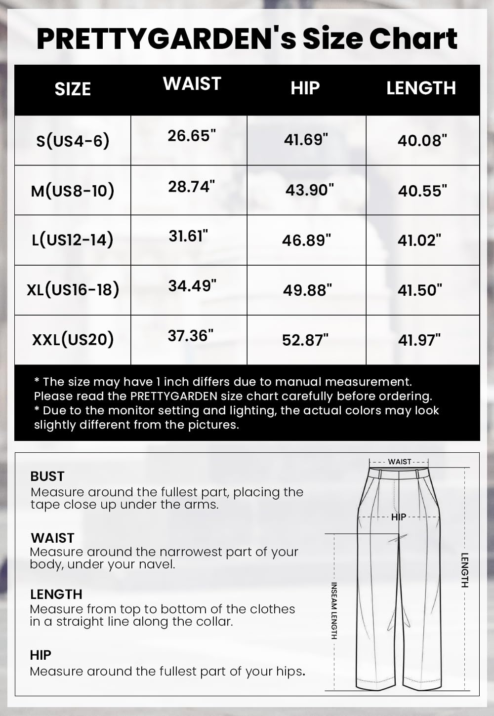 Casual Wide Leg High Elastic Waisted Long Work Pants