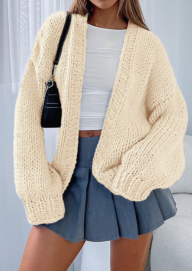 PRETTYGARDEN Cardigan Sweaters for Women Trendy Fall Fashion Long Sleeve Chunky Knit Cardigans Winter Clothing Outfits