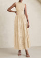 Casual Eyelet Sleeveless Maxi Dress with Pockets