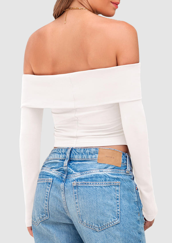 Off The Shoulder Long Sleeve Blouses