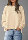 PRETTYGARDEN Oversized Sweatshirt for Women Fashion Crewneck Long Sleeve Pullover Waffle Knit Tops Fall Trendy Clothes
