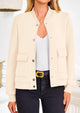 Casual Long Sleeve Button up Lightweight Varsity Bomber Jackets