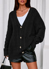 PRETTYGARDEN Women's Cable Knit Sweaters Fall Oversized Chunky Open Front Long Sleeve Cardigan Winter Coats