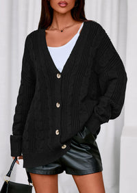 PRETTYGARDEN Women's Cable Knit Sweaters Fall Oversized Chunky Open Front Long Sleeve Cardigan Winter Coats
