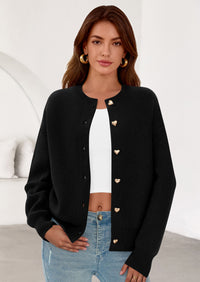 PRETTYGARDEN Cardigan Sweaters for Women Trendy Long Sleeve Open Front Button Down Jacket Fall Clothes Winter Coats