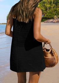 Sleeveless Hollow Out Resort Beach Vacation Cover Up Dress