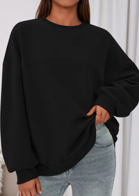 PRETTYGARDEN Sweatshirts for Women Oversized Crewneck Fleece Pullover Long Sleeve Tops Comfy Fall Winter Fashion Outfits