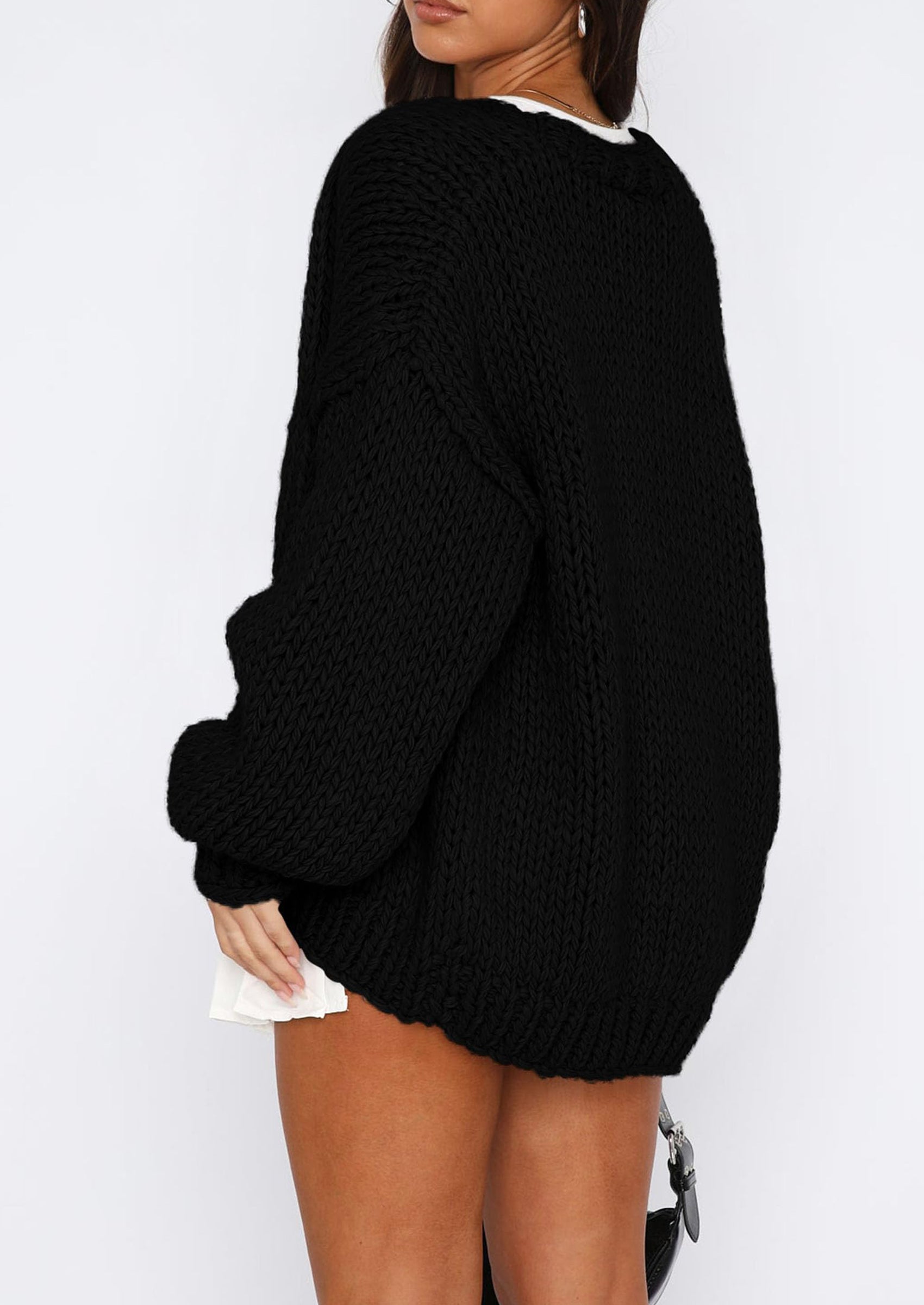 PRETTYGARDEN Cardigan Sweaters for Women Trendy Fall Fashion Long Sleeve Chunky Knit Cardigans Winter Clothing Outfits