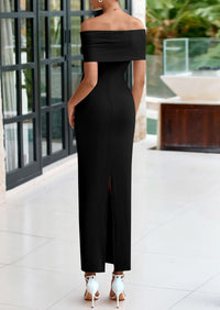Off The Shoulder Elegant Bodycon Formal Cocktail Party Evening Maxi Dresses