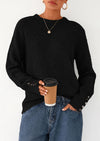 PRETTYGARDEN Womens Sweaters Fall Fashion Casual Crewneck Pullover Button Long Sleeve Cute Knit Tops Winter Clothes