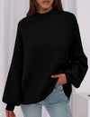 PRETTYGARDEN Women's Fall Oversized Sweaters Chunky Knit Mock Neck Long Sleeve Casual Trendy Pullover Winter Clothes PRETTYGARDEN
